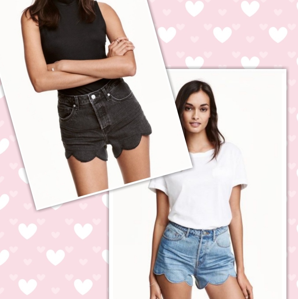 ❤ADORABLE Scalloped Denim Shorts in 2 Colors❤